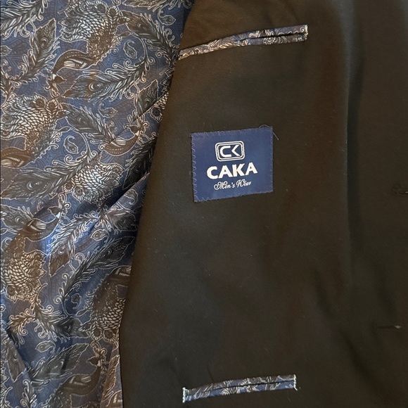 CAKA Slim fit Black Men’s Blazer with Patterned Lining. Size 54 - Picture 4 of 9